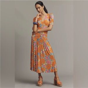 FARM Rio Orange Floral Maxi Dress